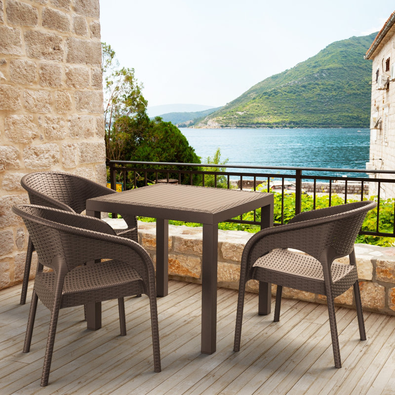 Wildon Home® Tomosuke Stacking Patio Dining Arm Chair & Reviews